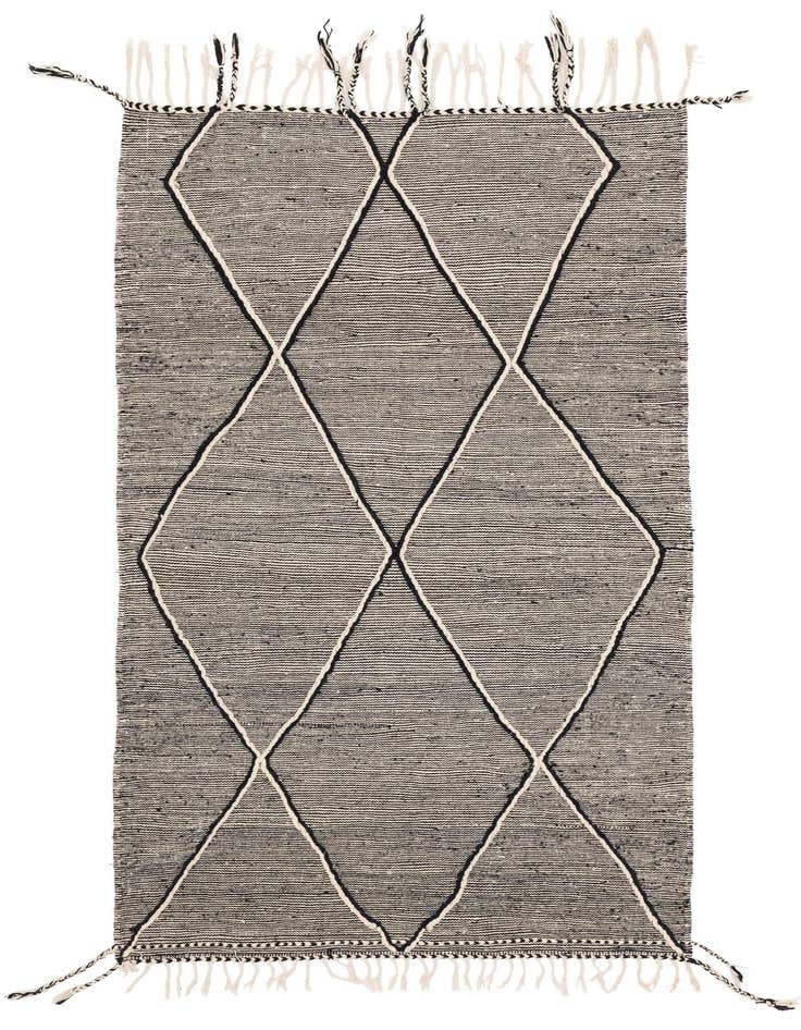 Detail image of 5' 2 x 8' 10 Hand Knotted Moroccan Wool Rug
