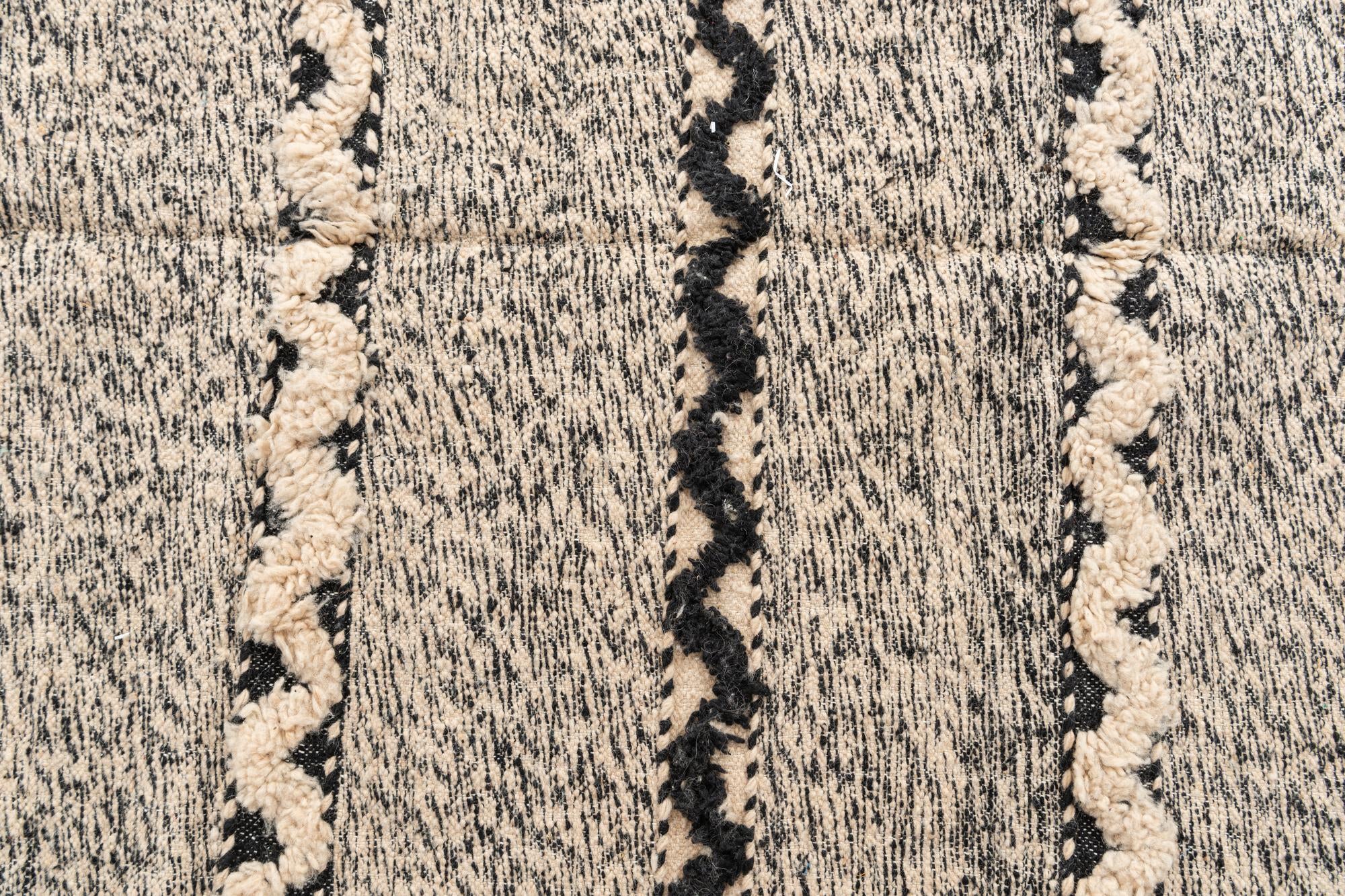 6' 6 x 10' Hand Knotted Moroccan Wool Rug