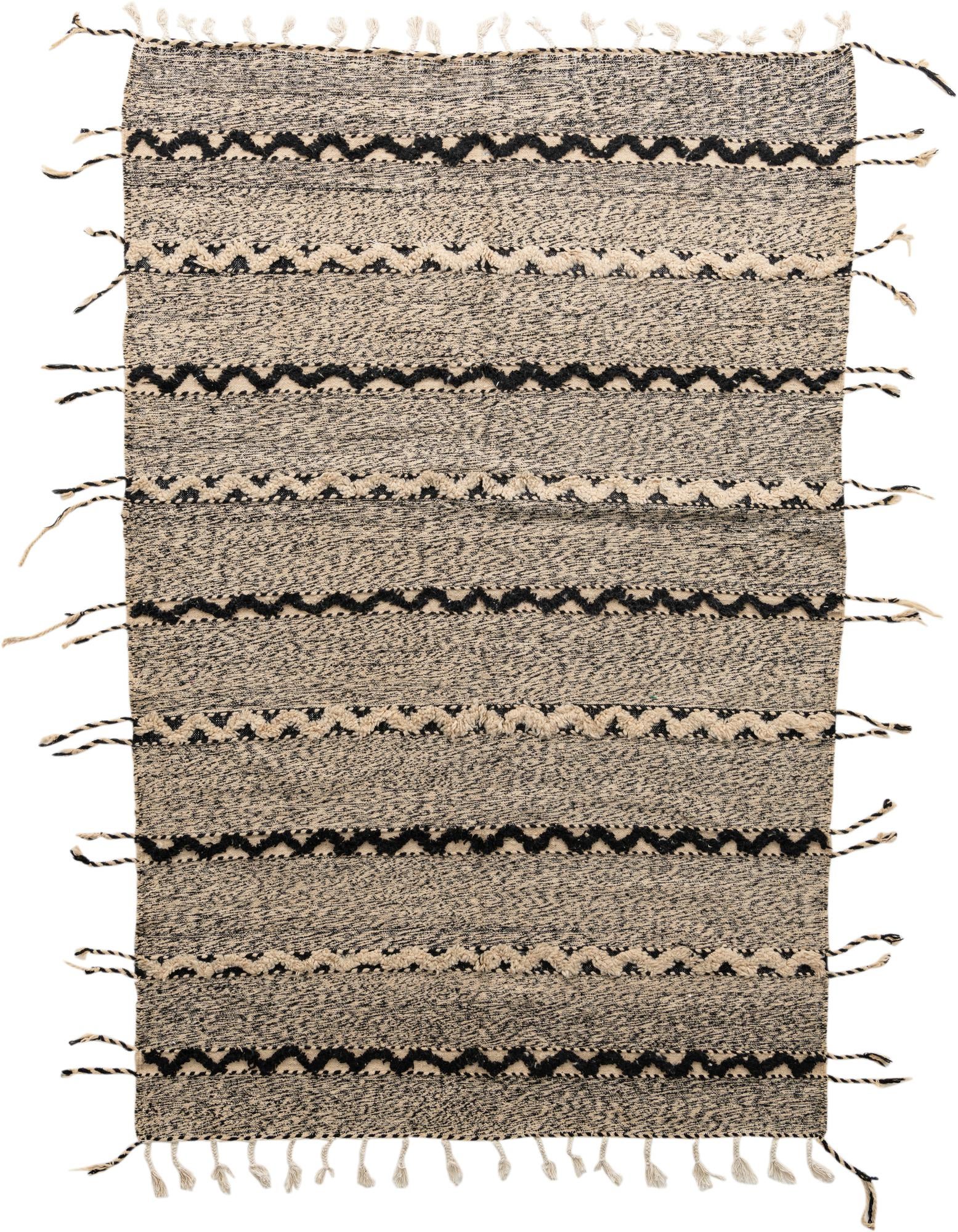 6' 6 x 10' Hand Knotted Moroccan Wool Rug