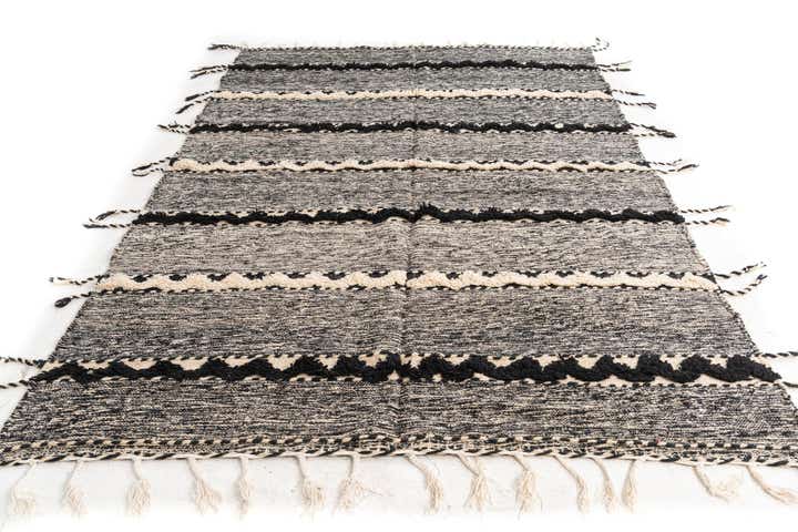 6' 7 x 9' 9 Hand Knotted Moroccan Wool Rug