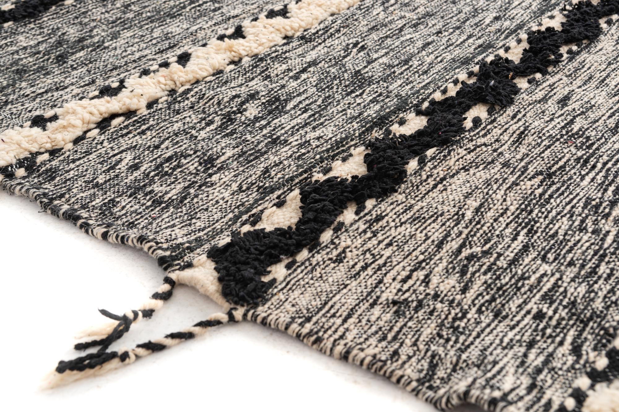 6' 7 x 9' 9 Hand Knotted Moroccan Wool Rug