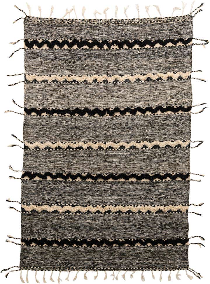 6' 7 x 9' 9 Hand Knotted Moroccan Wool Rug