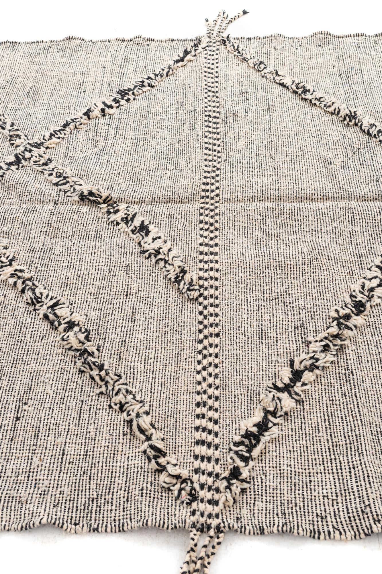 6' 8 x 9' 5 Hand Knotted Moroccan Wool Rug