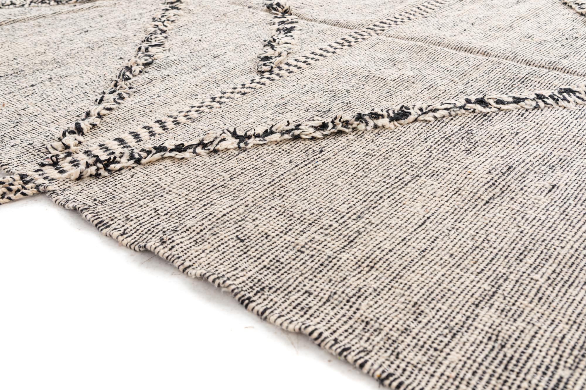 6' 8 x 9' 5 Hand Knotted Moroccan Wool Rug