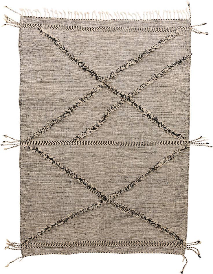 Detail image of 6' 8 x 9' 5 Hand Knotted Moroccan Wool Rug