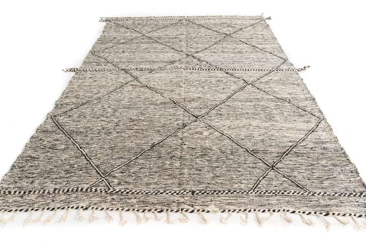 7' x 10' 3 Hand Knotted Moroccan Wool Rug