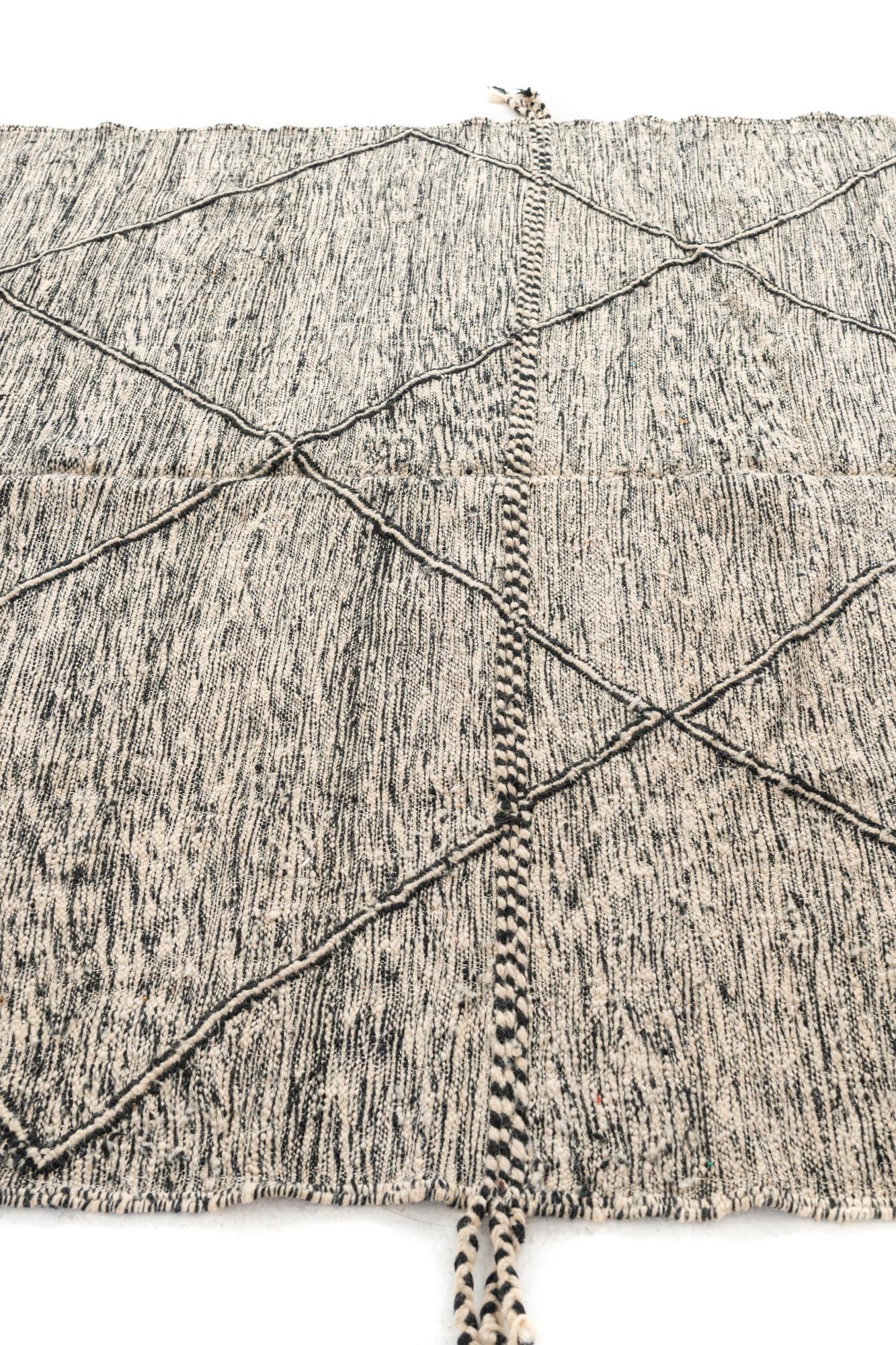 7' x 10' 3 Hand Knotted Moroccan Wool Rug