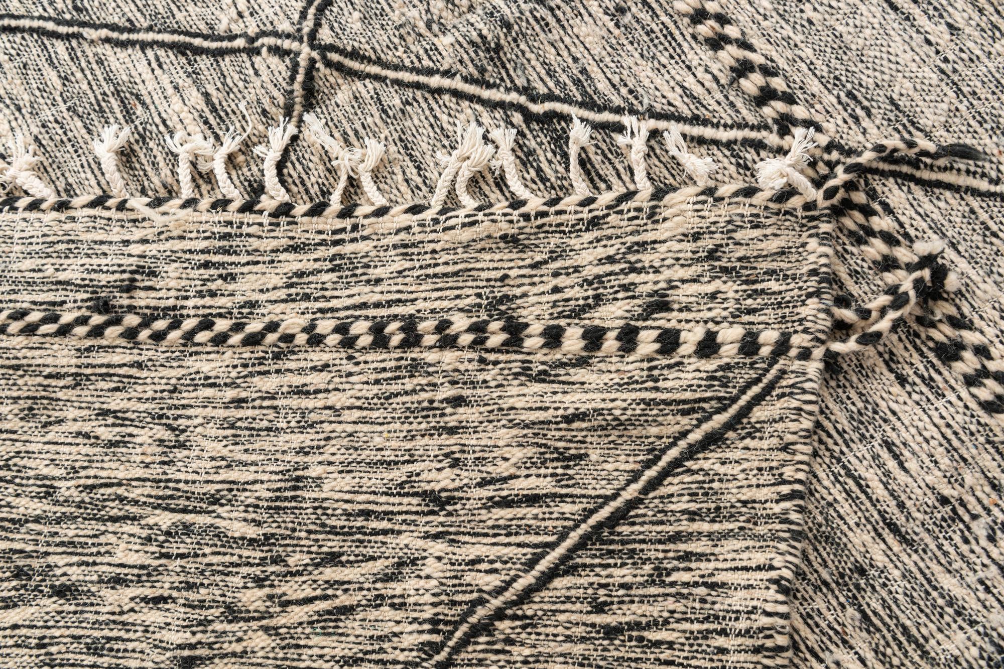 7' x 10' 3 Hand Knotted Moroccan Wool Rug