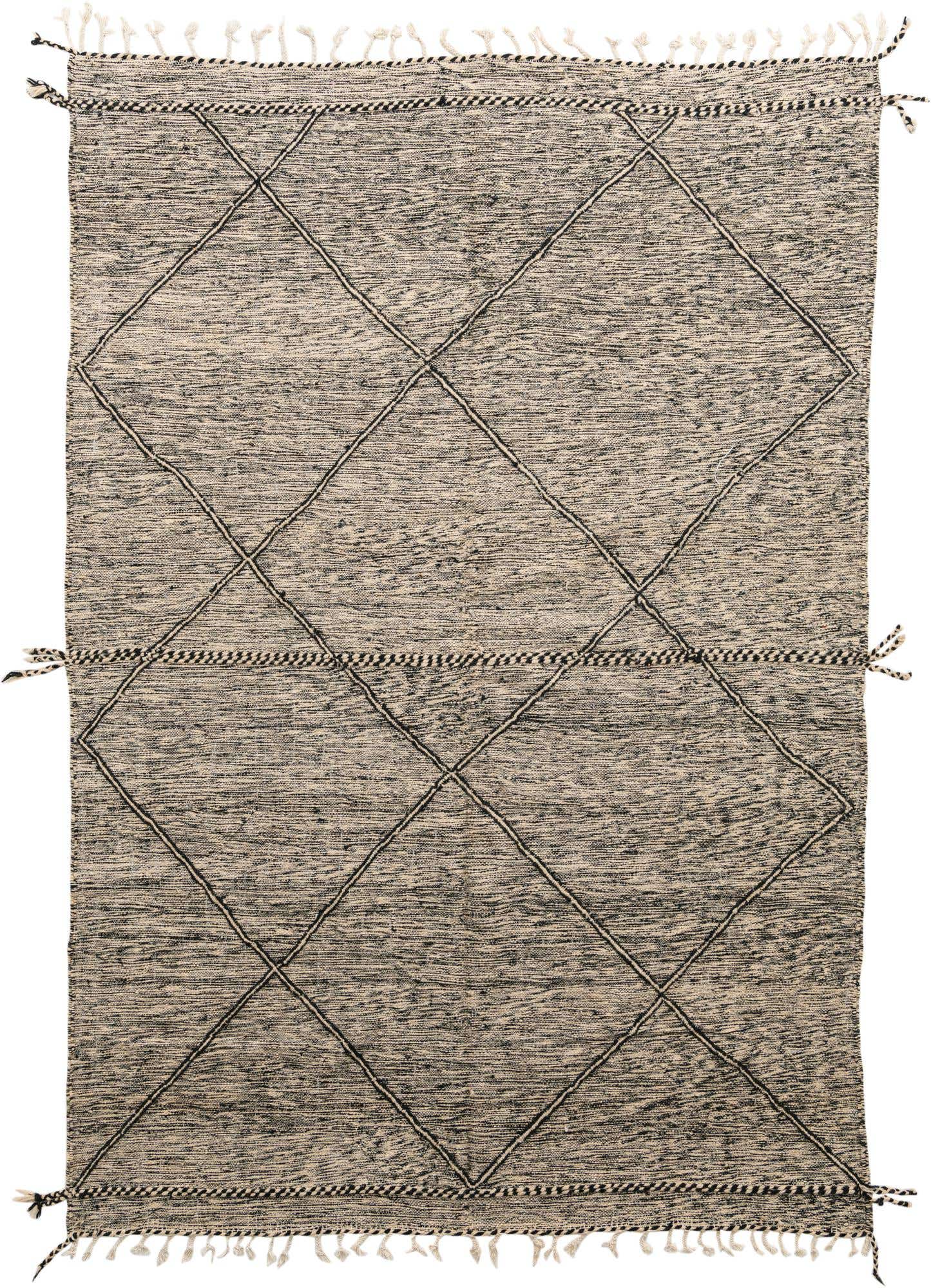 7' x 10' 3 Hand Knotted Moroccan Wool Rug