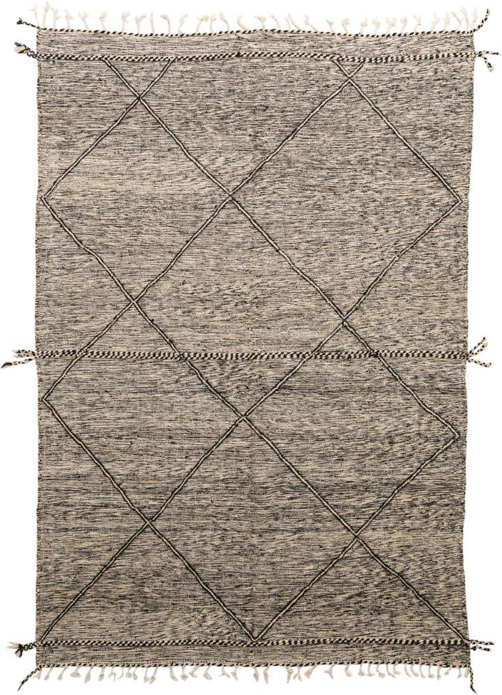 7' x 10' 3 Hand Knotted Moroccan Wool Rug