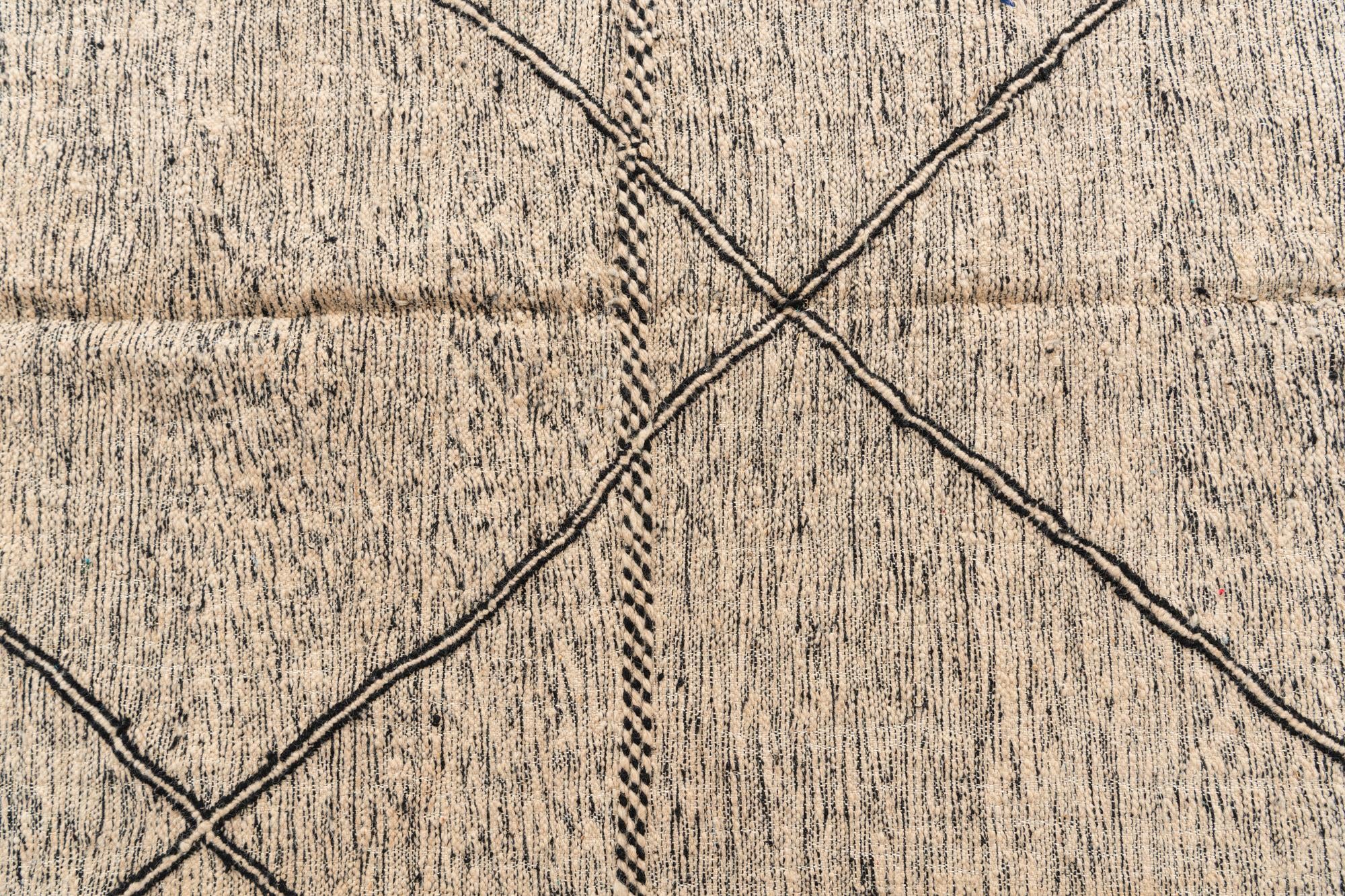 7' 2 x 9' 10 Hand Knotted Moroccan Wool Rug