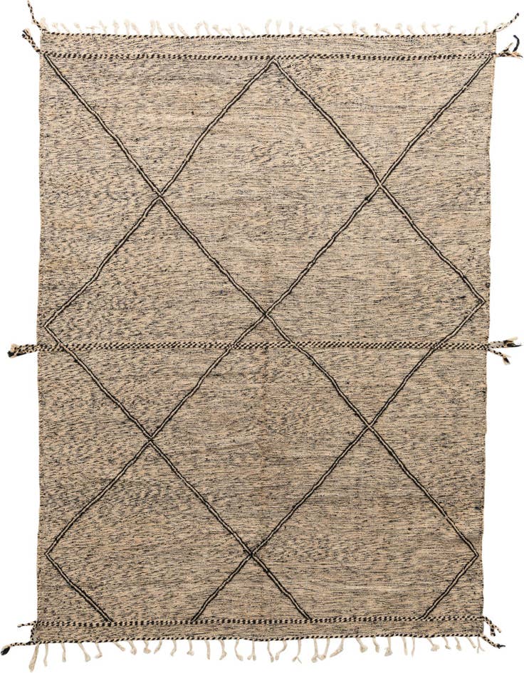 Detail image of 7' 2 x 9' 10 Hand Knotted Moroccan Wool Rug