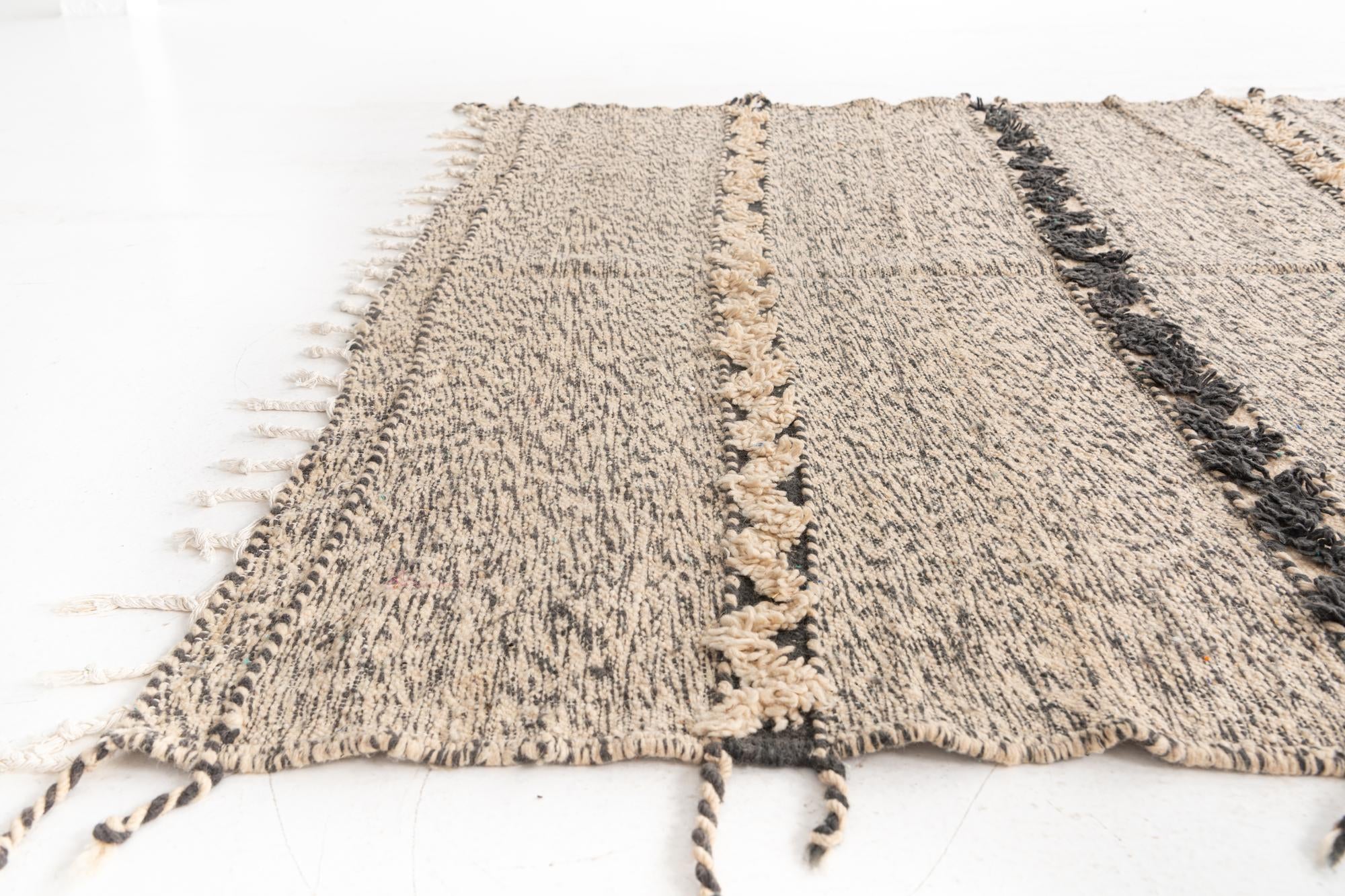 6' 8 x 10' 2 Hand Knotted Moroccan Wool Rug