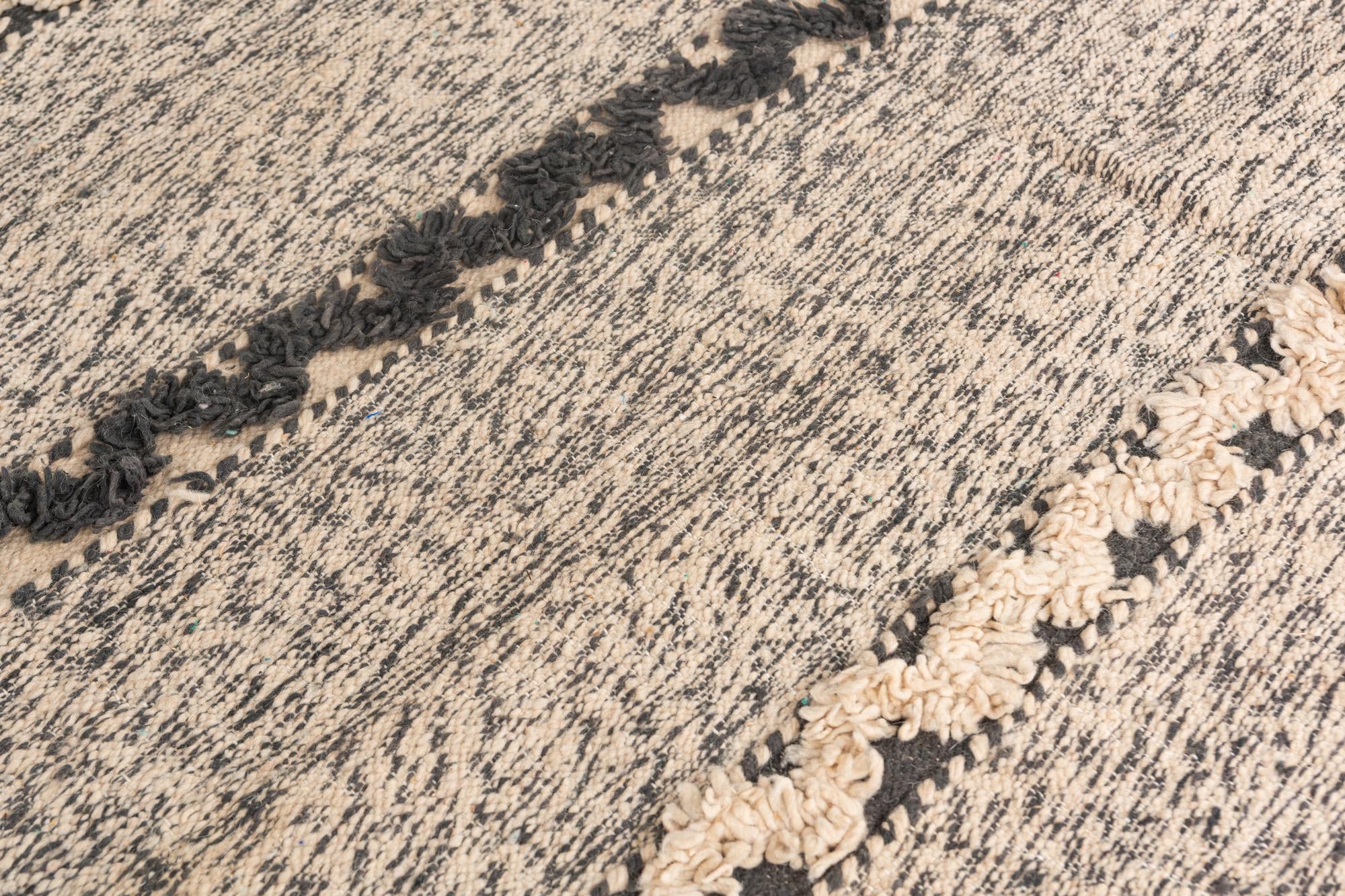 6' 8 x 10' 2 Hand Knotted Moroccan Wool Rug
