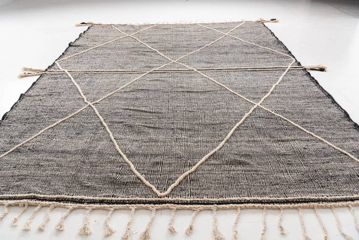 Detail image of 9' 10 x 12' 9 Hand Knotted Moroccan Wool Rug