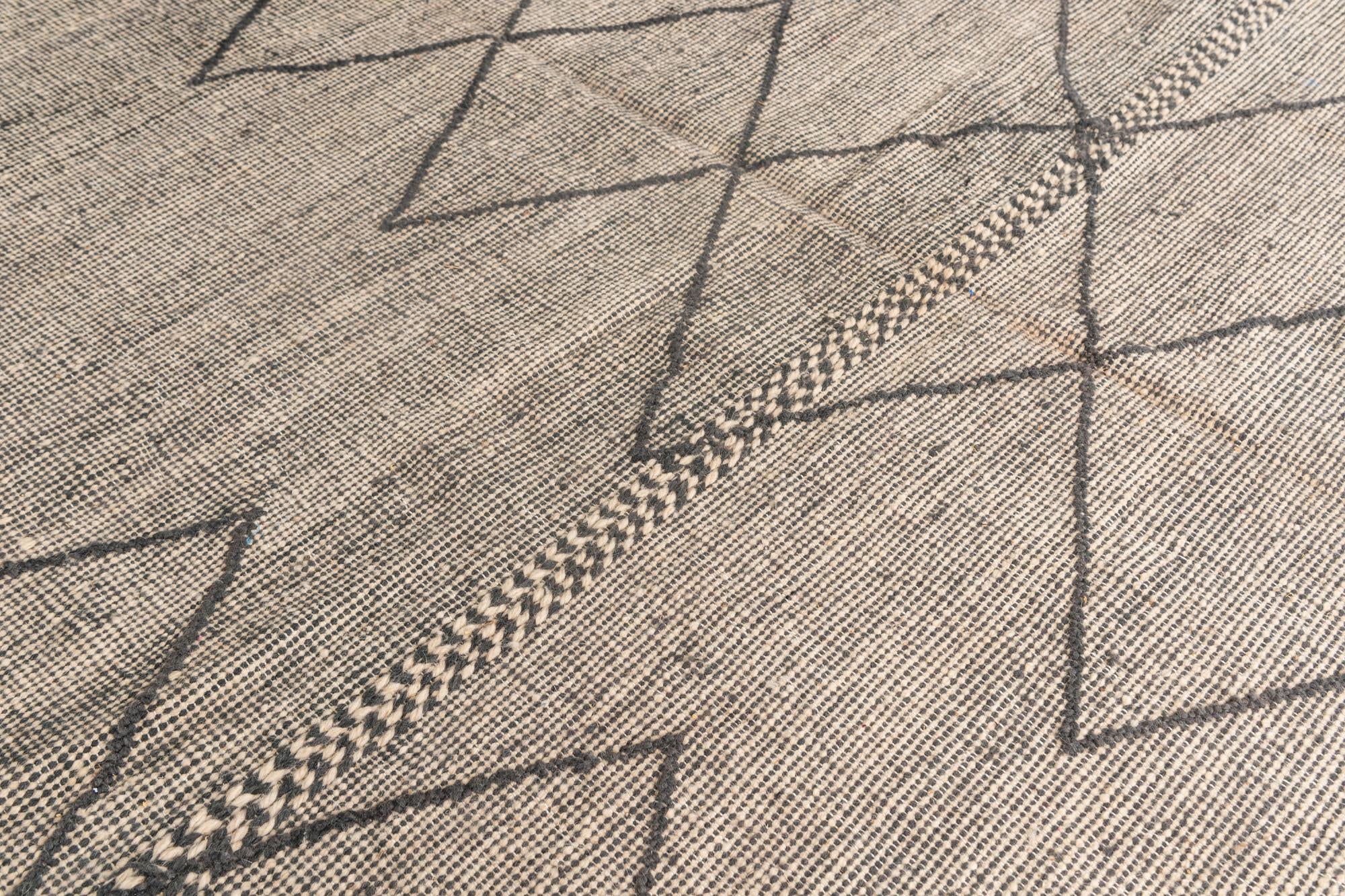 6' 7 x 9' 2 Hand Knotted Moroccan Wool Rug