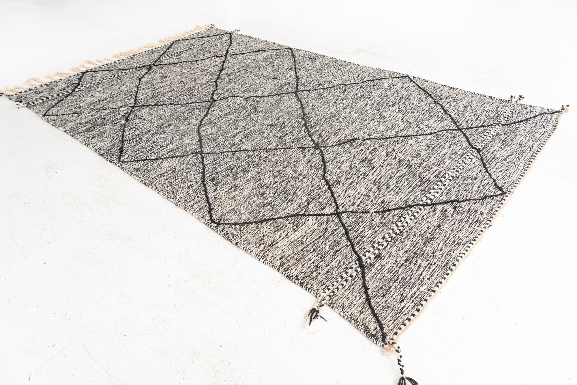 6' 2 x 9' 9 Hand Knotted Moroccan Wool Rug