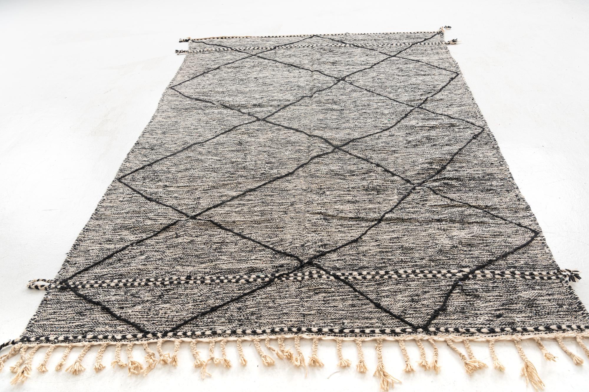 6' 2 x 9' 9 Hand Knotted Moroccan Wool Rug