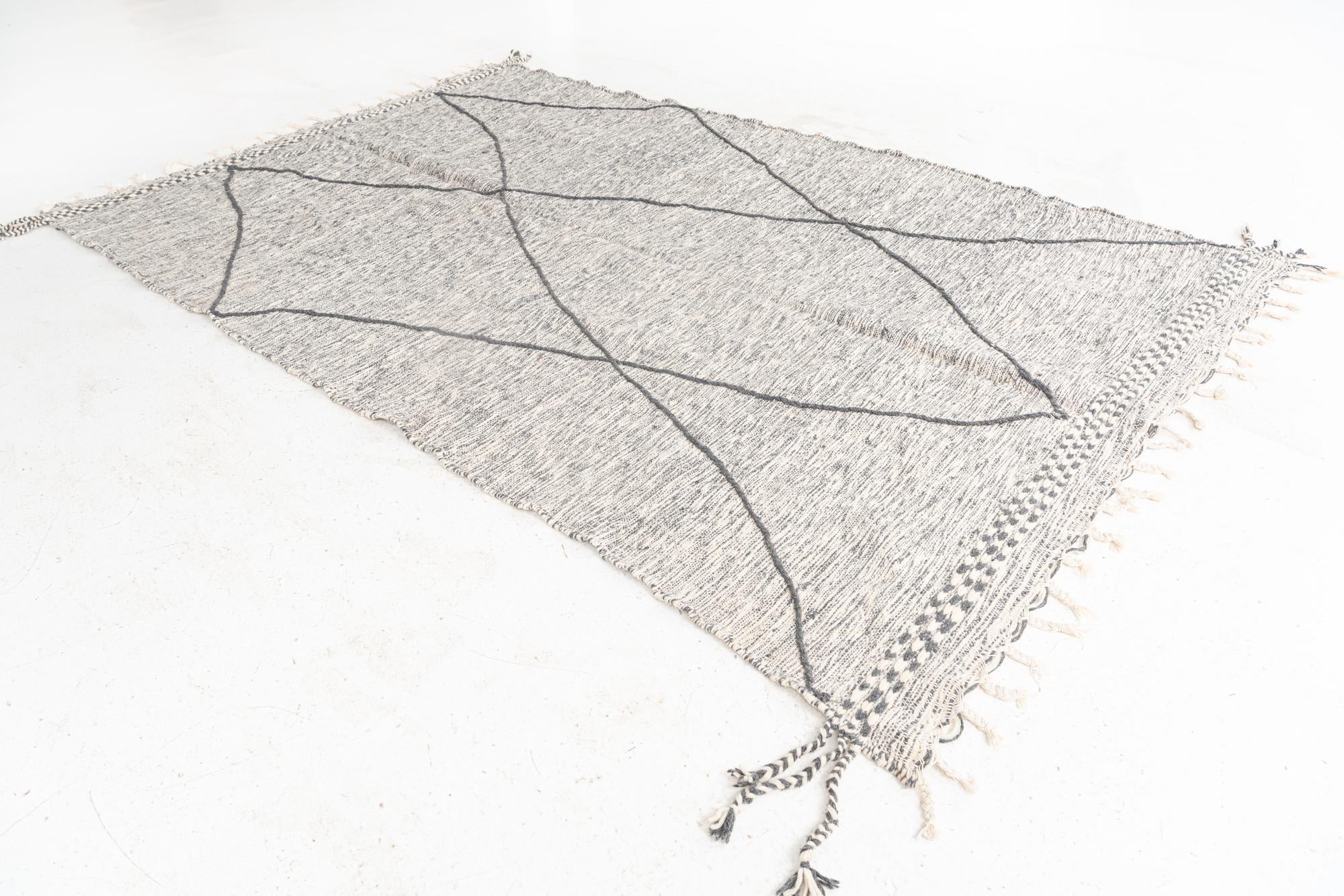 6' 2 x 10' Hand Knotted Moroccan Wool Rug