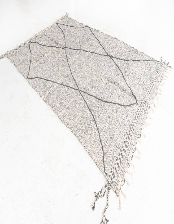 Detail image of 6' 2 x 10'  Hand Knotted Moroccan Wool Rug