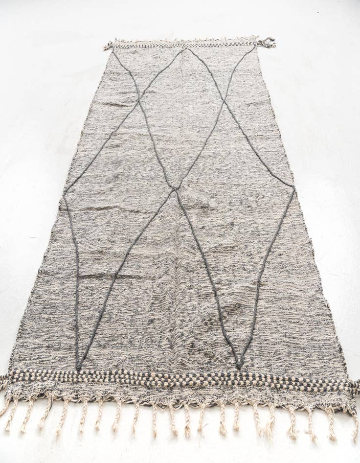 Detail image of 6' 2 x 10'  Hand Knotted Moroccan Wool Rug