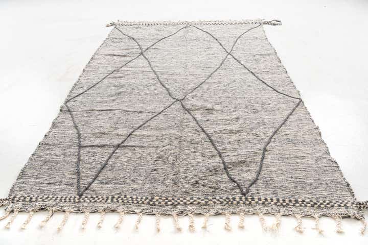 6' 2 x 10' Hand Knotted Moroccan Wool Rug