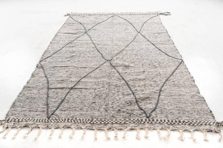 Detail image of 6' 2 x 10' Hand Knotted Moroccan Wool Rug