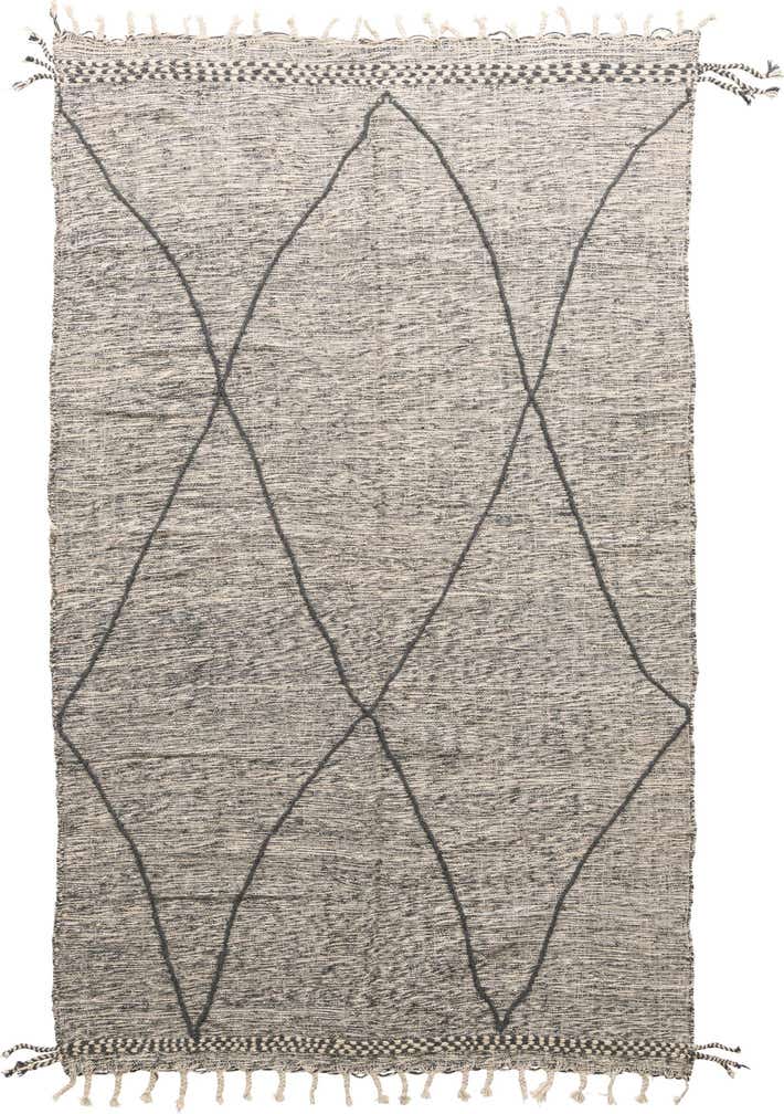6' 2 x 10' Hand Knotted Moroccan Wool Rug