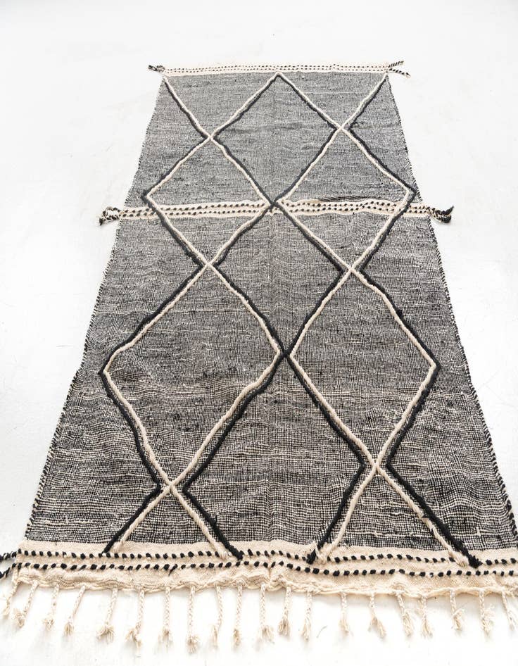 Detail image of 6' 1 x 9' 5  Hand Knotted Moroccan Wool Rug