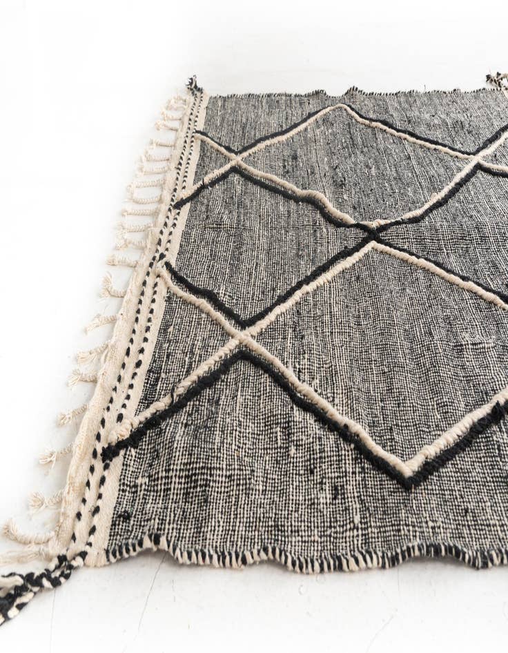 Detail image of 6' 1 x 9' 5  Hand Knotted Moroccan Wool Rug