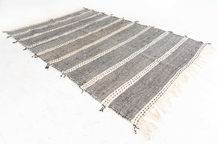 6' 4 x 9' 8 Hand Knotted Moroccan Wool Rug