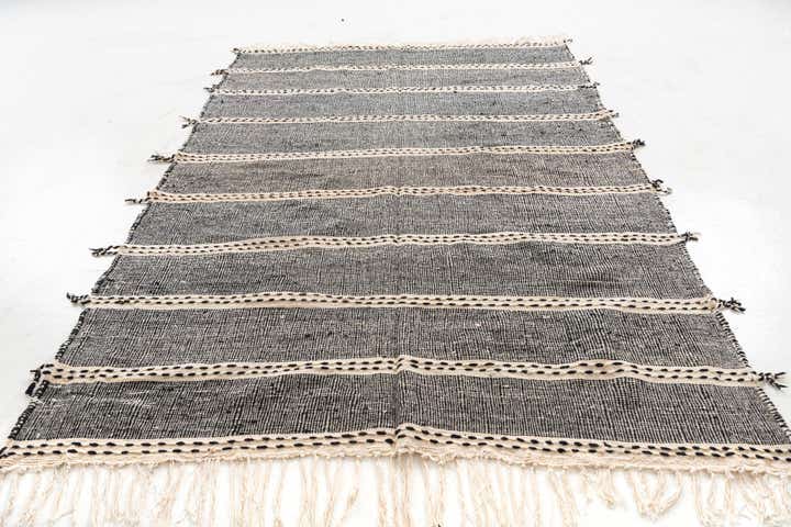 6' 4 x 9' 8 Hand Knotted Moroccan Wool Rug