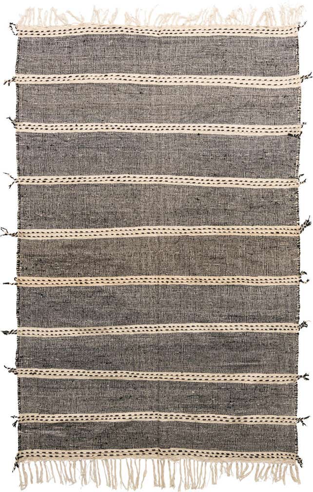 6' 4 x 9' 8 Hand Knotted Moroccan Wool Rug