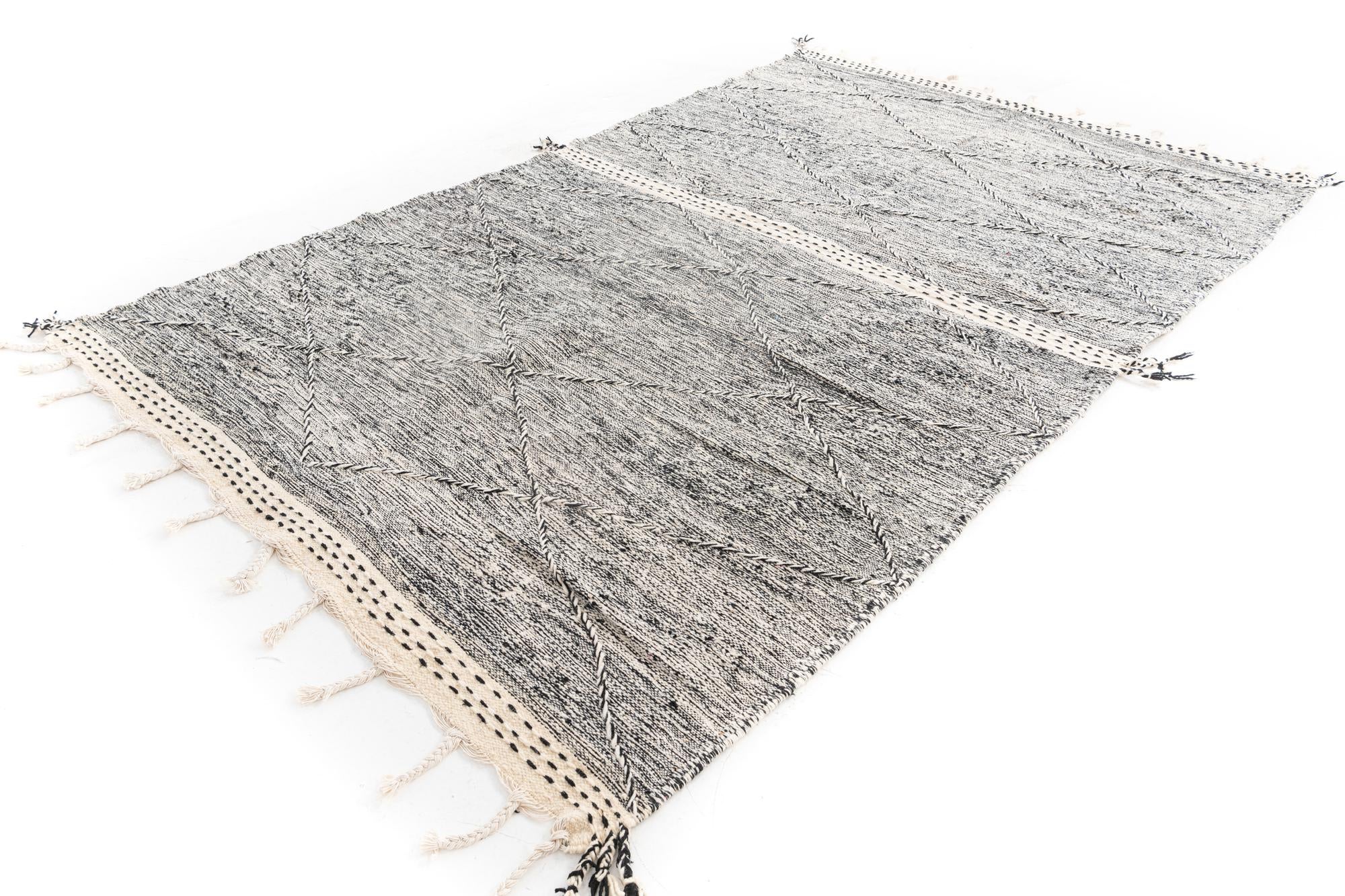 5' 10 x 9' 4 Hand Knotted Moroccan Wool Rug