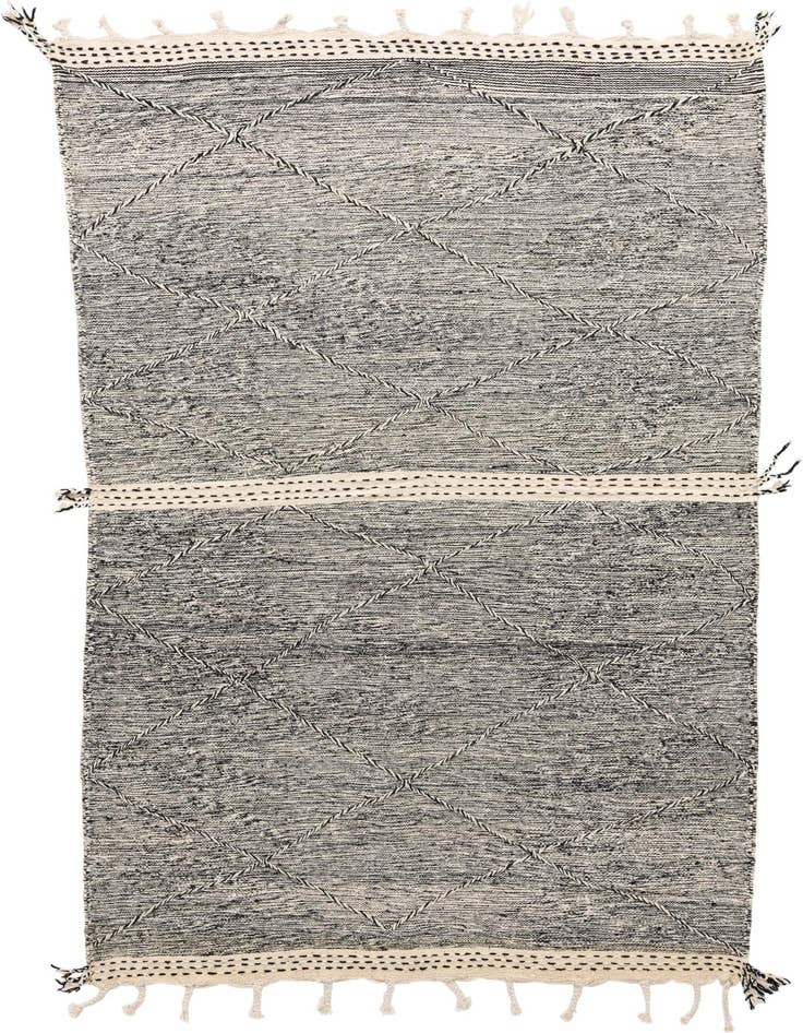 Detail image of 5' 10 x 9' 4 Hand Knotted Moroccan Wool Rug