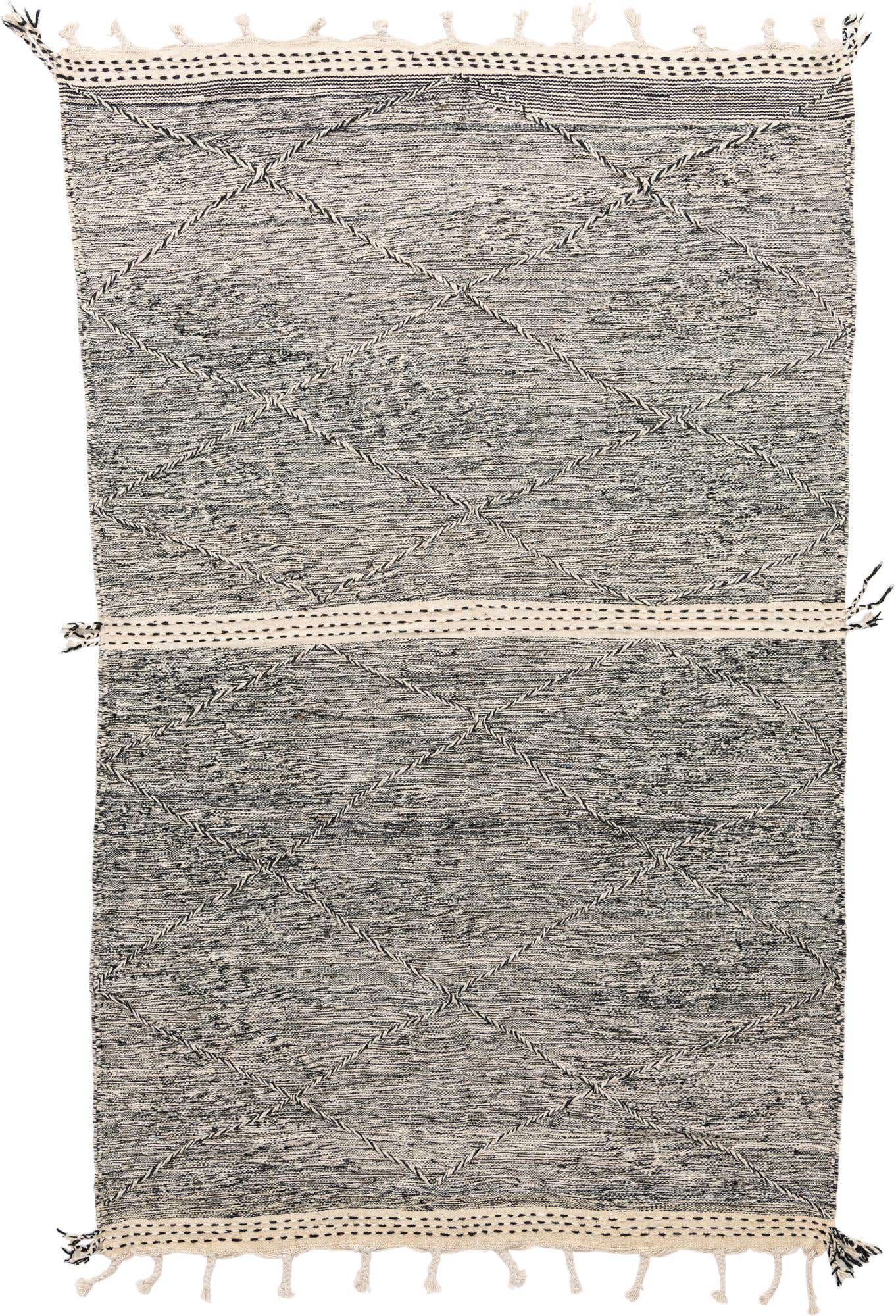 5' 10 x 9' 4 Hand Knotted Moroccan Wool Rug