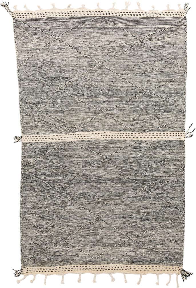 5' 10 x 9' 4 Hand Knotted Moroccan Wool Rug