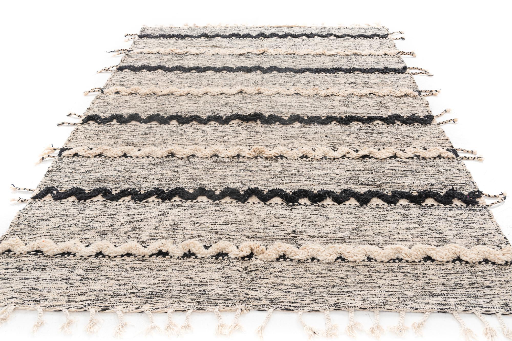 6' 6 x 9' 7 Hand Knotted Moroccan Wool Rug