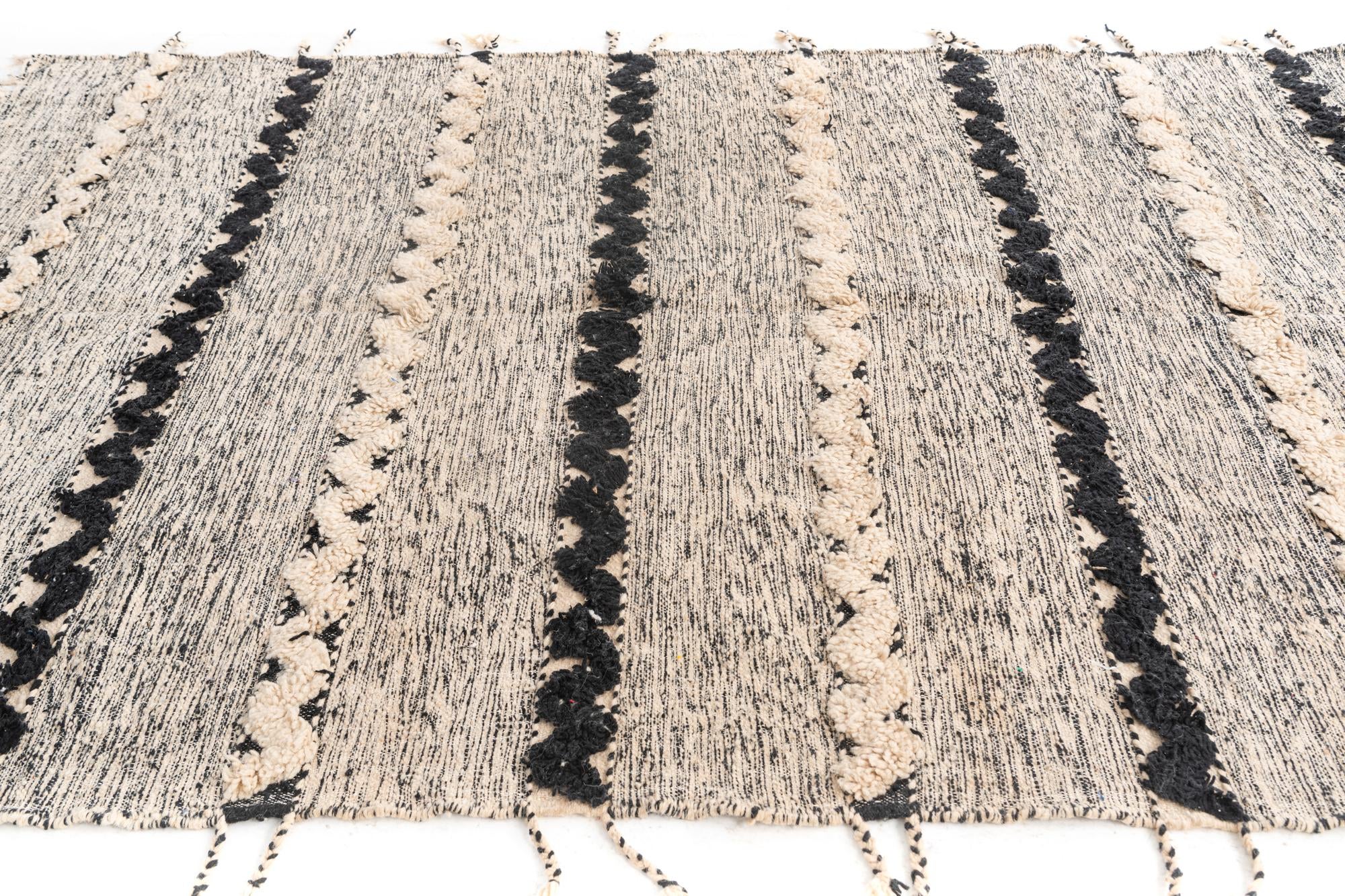 6' 6 x 9' 7 Hand Knotted Moroccan Wool Rug