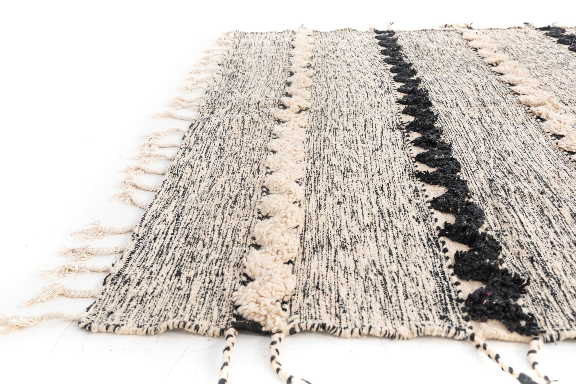 6' 6 x 9' 7 Hand Knotted Moroccan Wool Rug