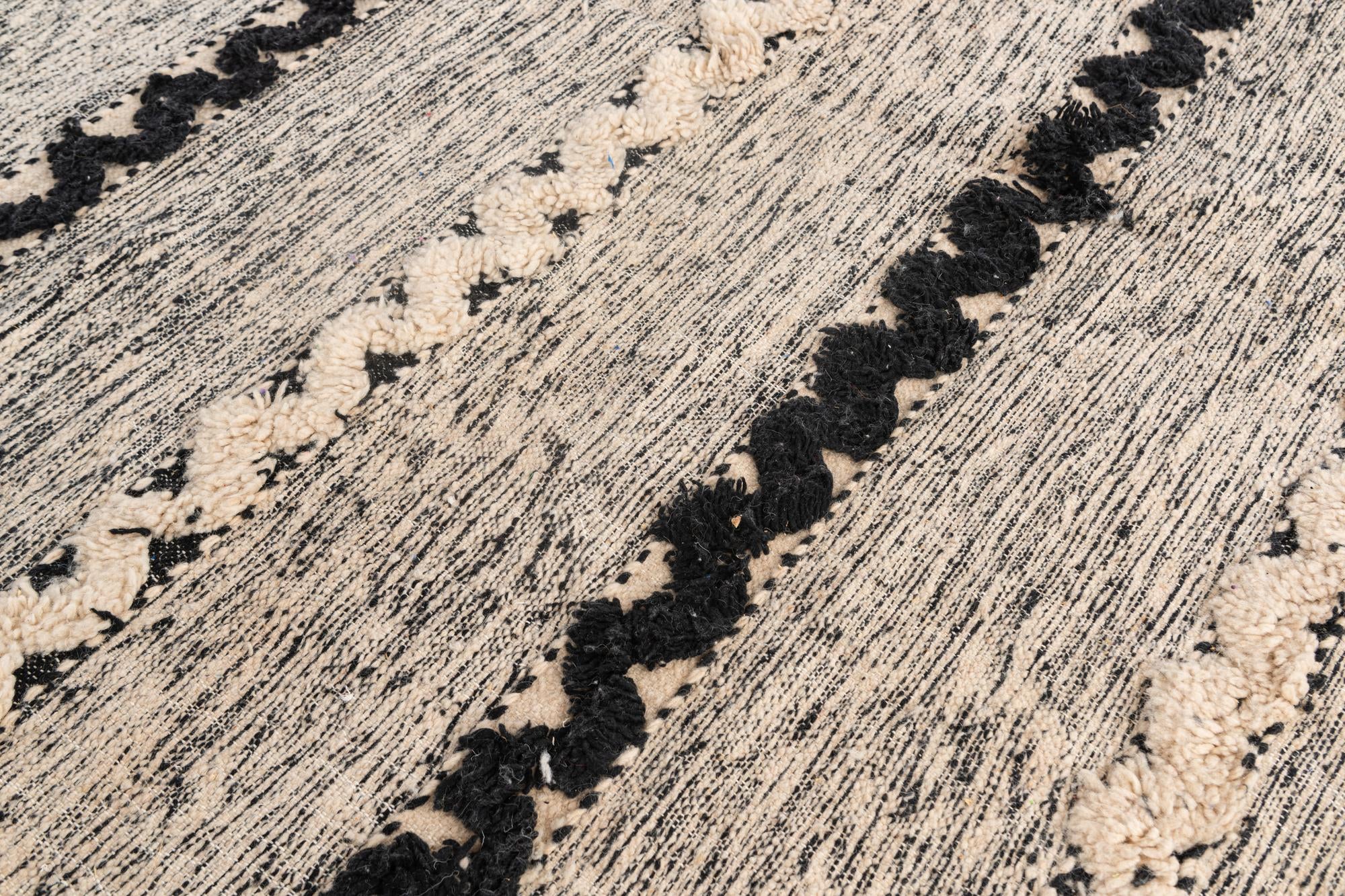 6' 6 x 9' 7 Hand Knotted Moroccan Wool Rug