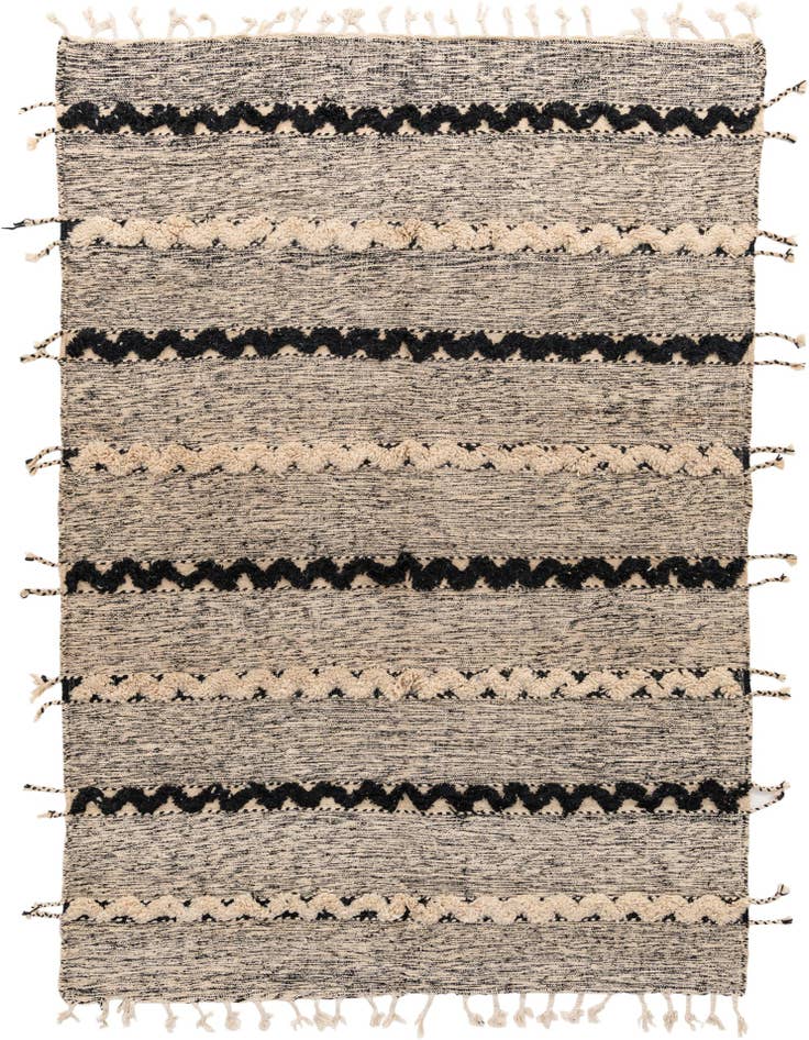 Detail image of 6' 6 x 9' 7 Hand Knotted Moroccan Wool Rug