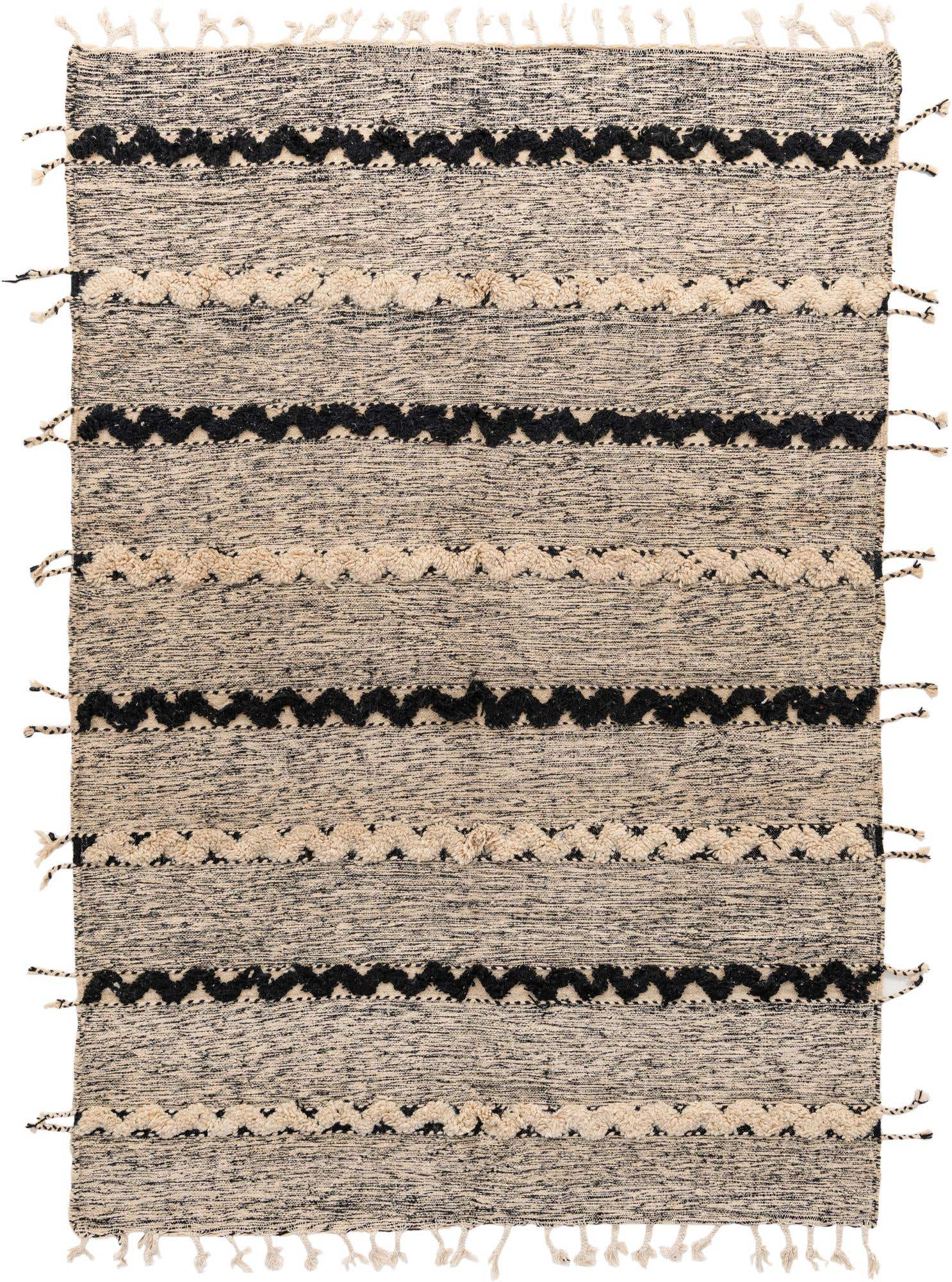 6' 6 x 9' 7 Hand Knotted Moroccan Wool Rug