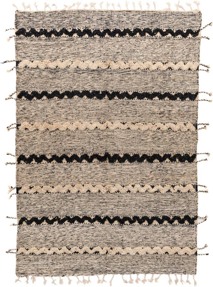 Detail image of 6' 6 x 9' 7 Hand Knotted Moroccan Wool Rug