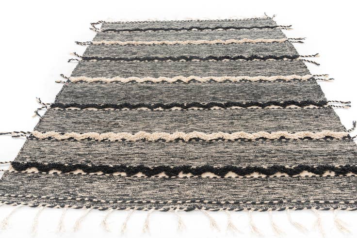 Detail image of 6' 9 x 9' 7 Hand Knotted Moroccan Wool Rug