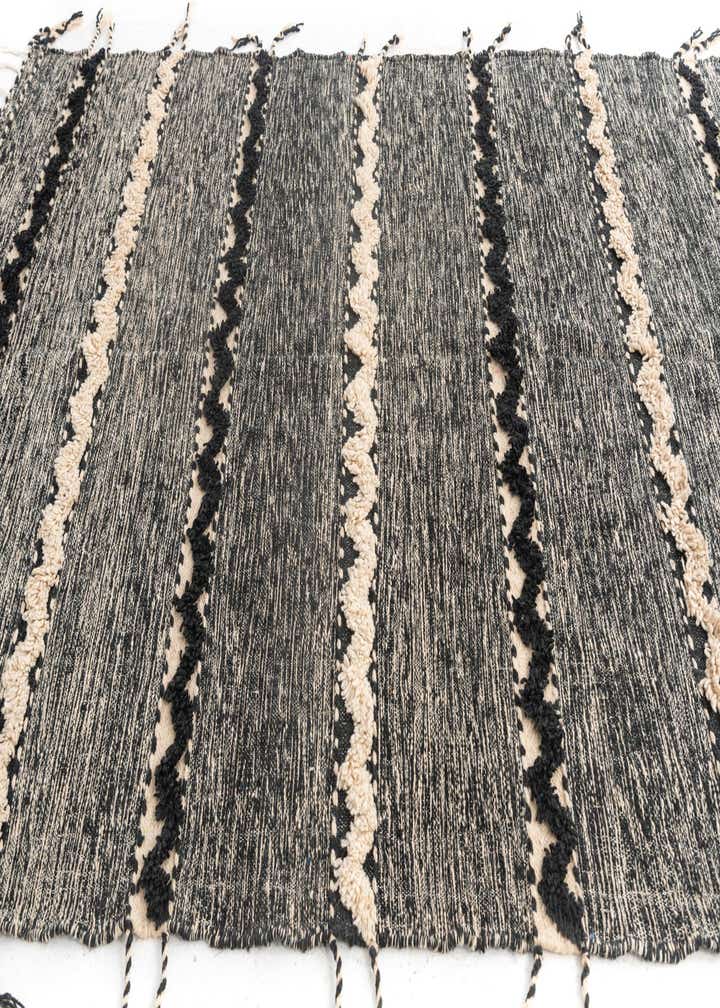 6' 9 x 9' 7 Hand Knotted Moroccan Wool Rug
