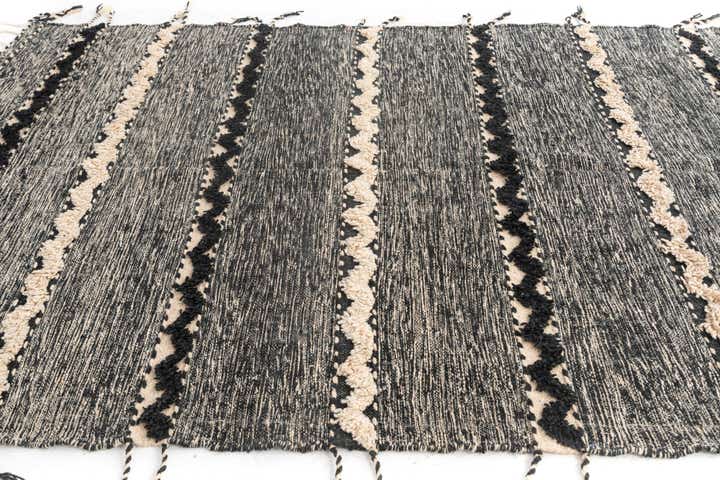 6' 9 x 9' 7 Hand Knotted Moroccan Wool Rug