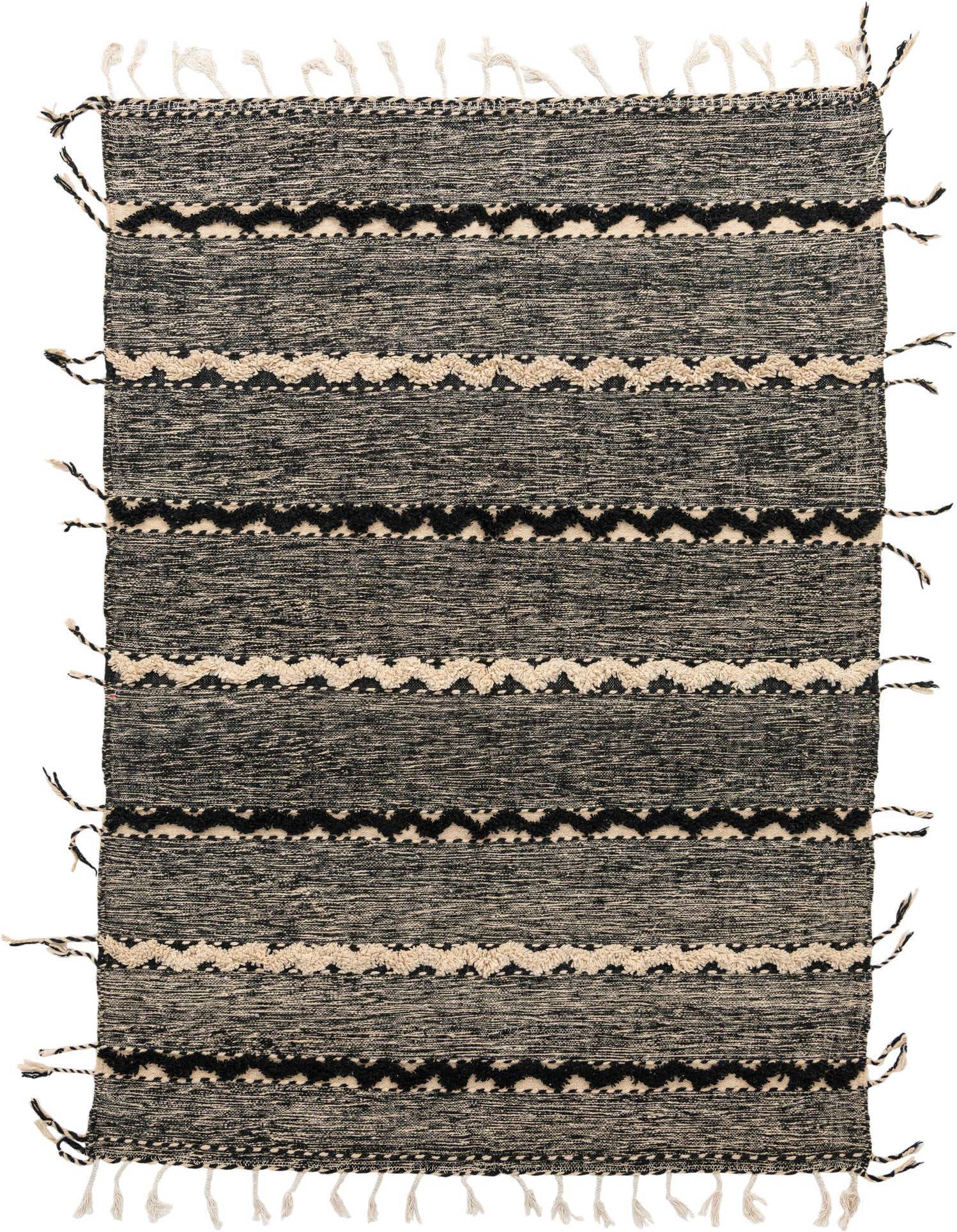 6' 9 x 9' 7 Hand Knotted Moroccan Wool Rug