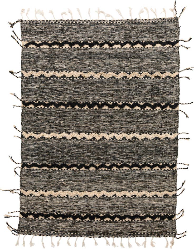 Detail image of 6' 9 x 9' 7 Hand Knotted Moroccan Wool Rug