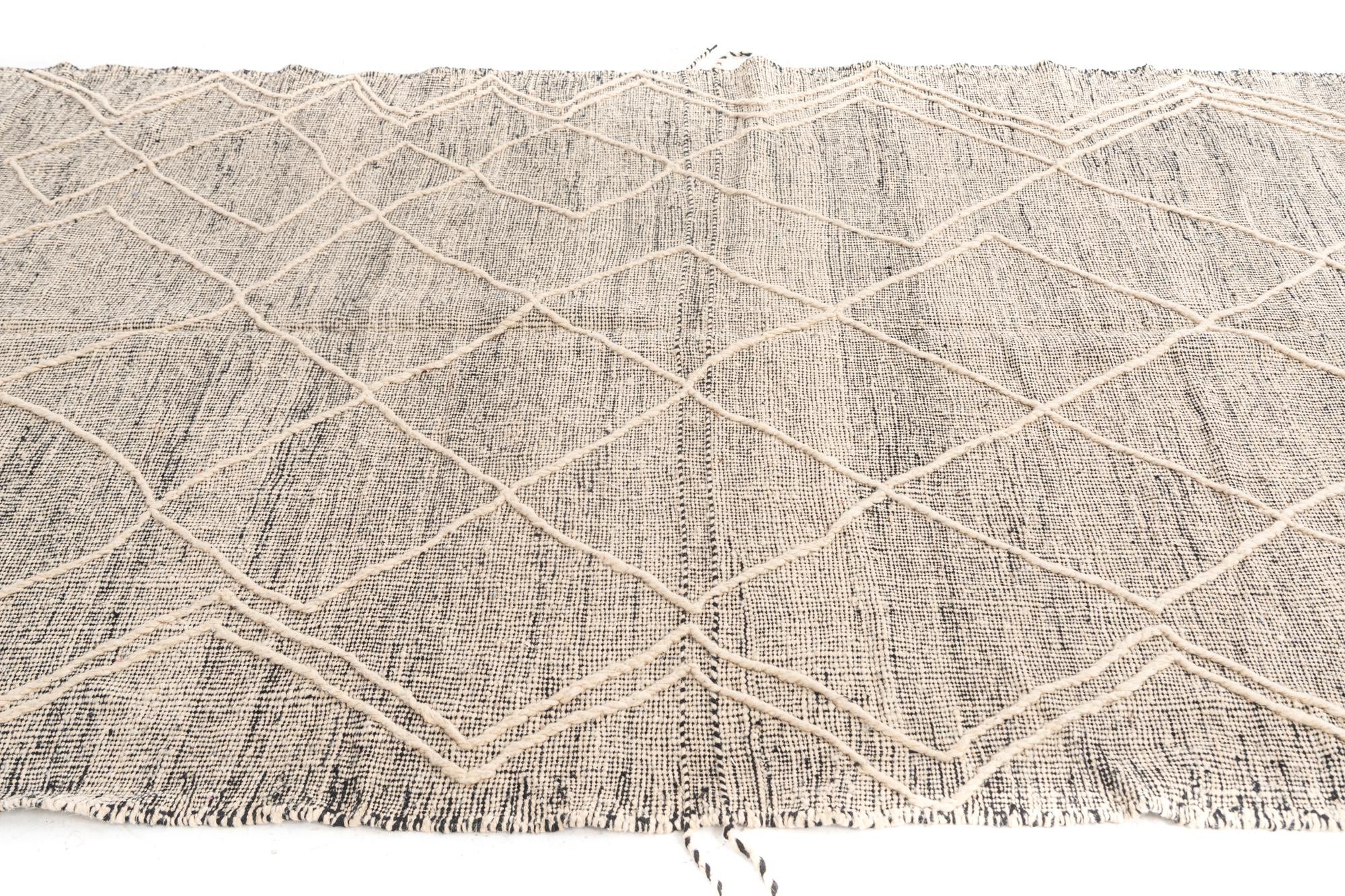 6' 4 x 10' 8 Hand Knotted Moroccan Wool Rug